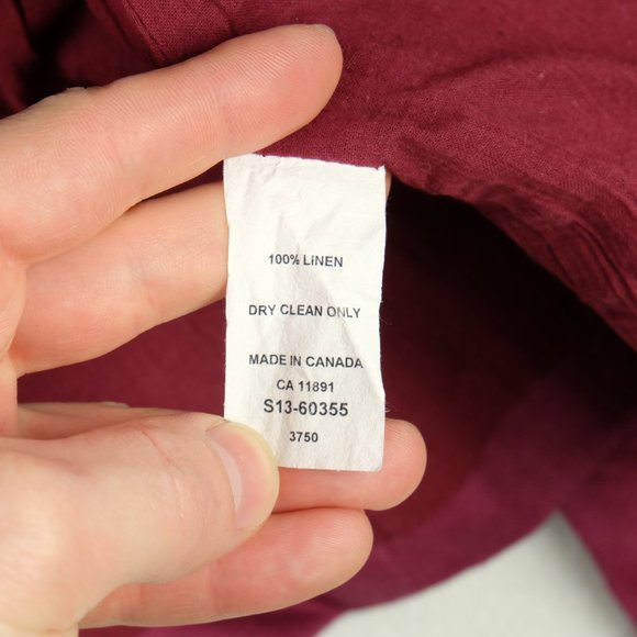 Tobias Womens Blazer Jacket 6 Purple 100% Linen Lightweight Two Button Outdoor - Picture 11 of 11